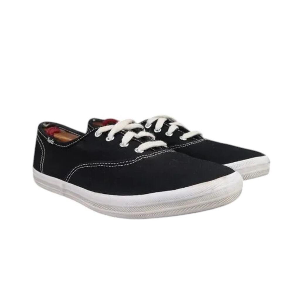 Keds Shoes Womens 7 Sneakers Casual Trainers Champion Canvas Black Lace Up Flat